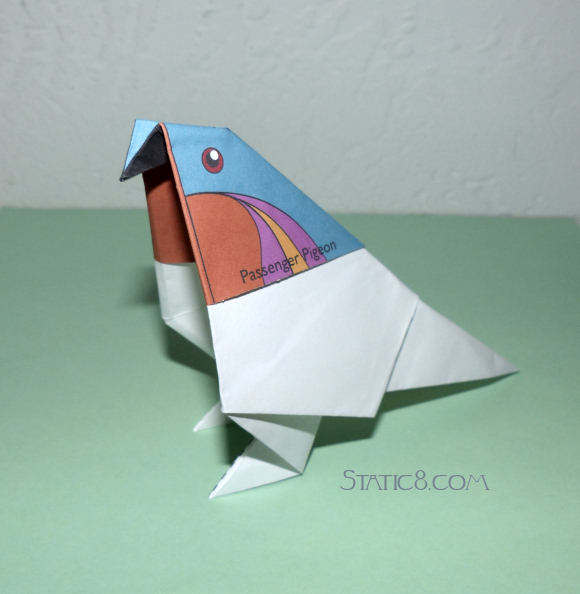 Fold the Flock, origami Passenger Pigeon