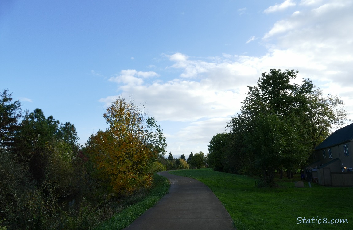 Clouds over the bike path