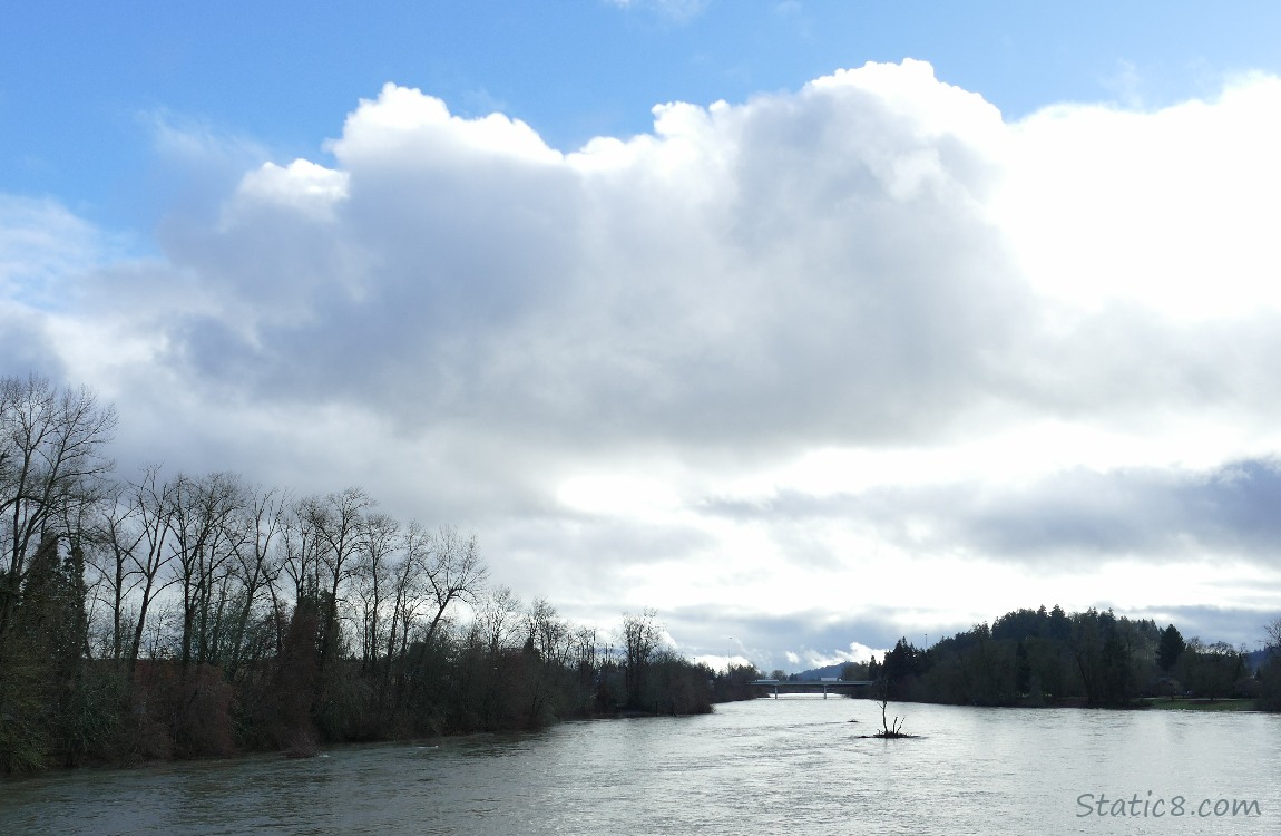 Clouds over the river