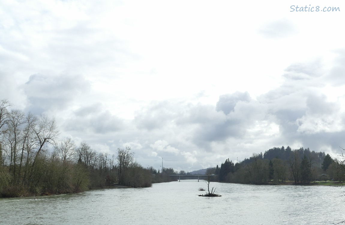 Clouds over the river