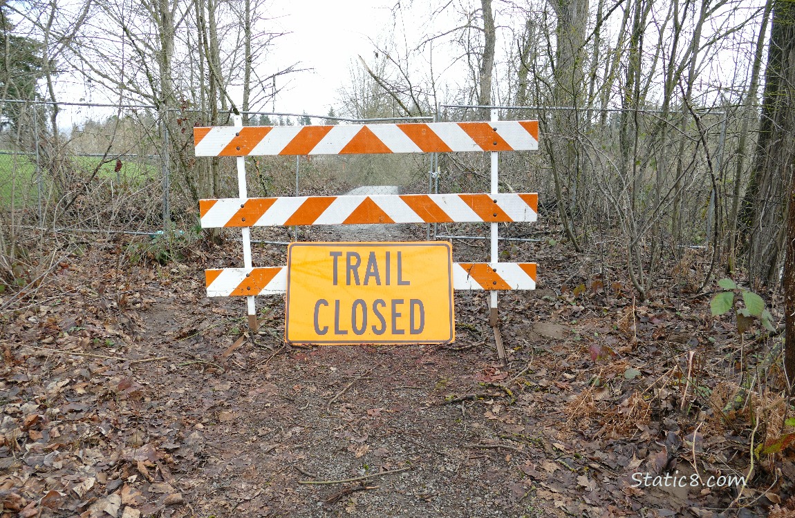 Trail Closed sign