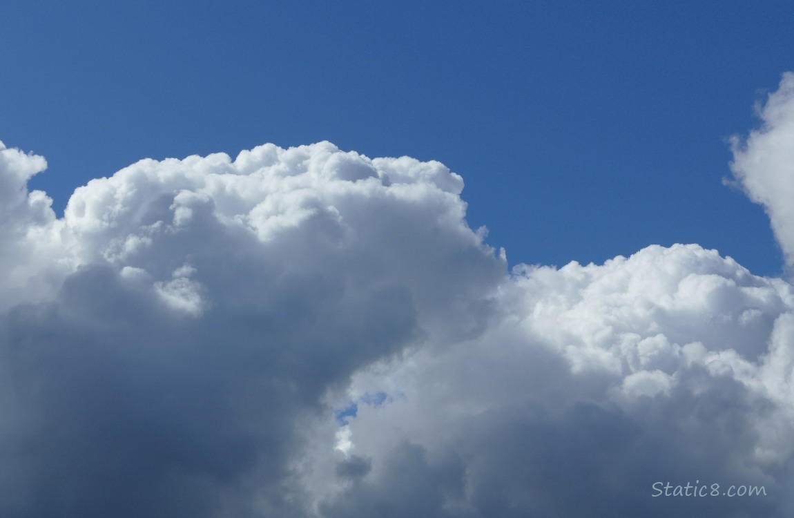 Puffy Clouds with blue sky