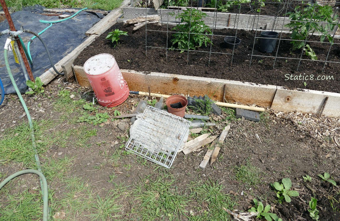 Garden plot junk