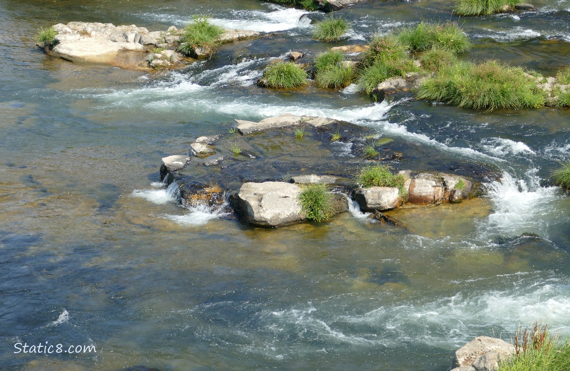 river going over lots of rocks