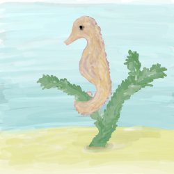 Sea Horse Drawing