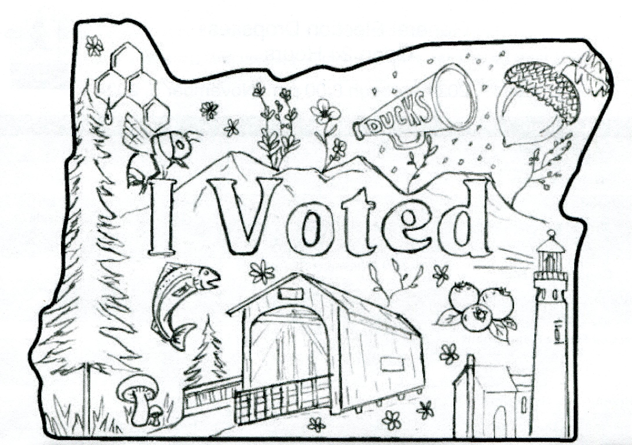 I Voted Artwork by Keri Fountain