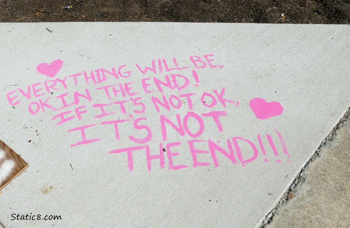 Graffiti on the sidewalk