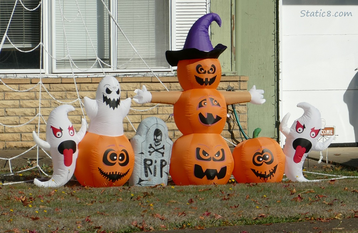 Blow-up Halloween decorations