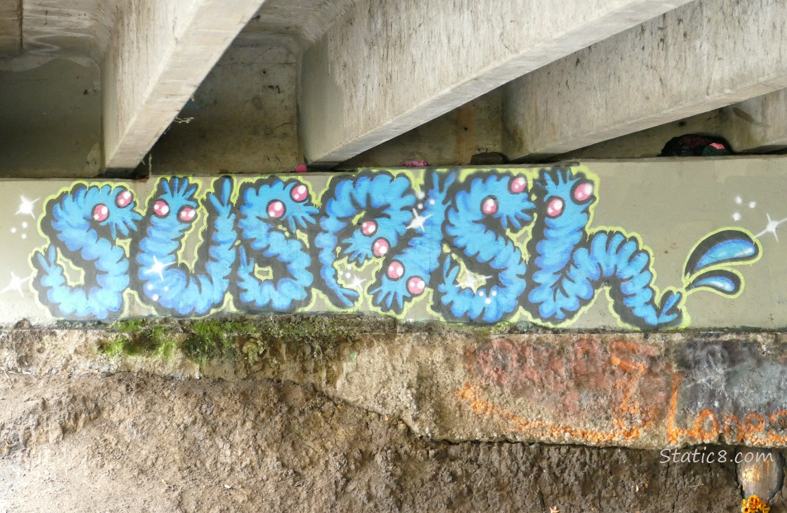 Graffiti under a bridge