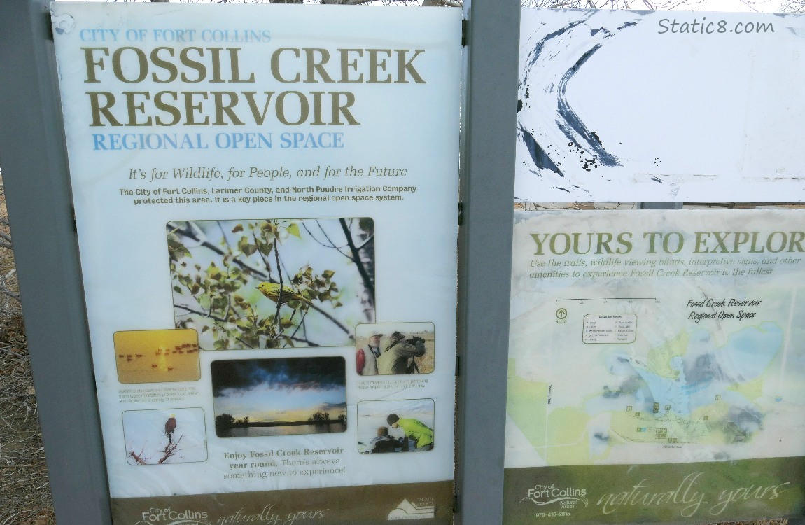 Info sign for Fossil Creek Reservoir