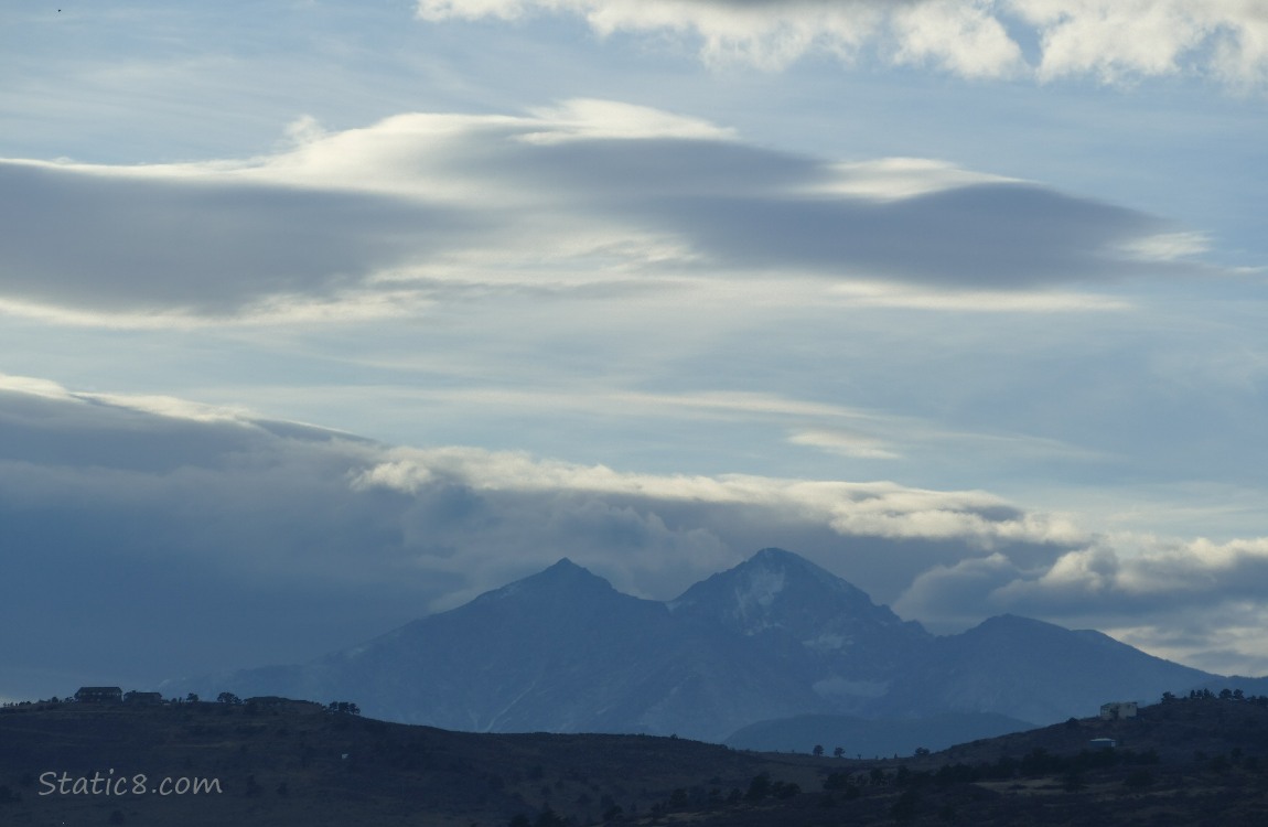 Rocky Mountains under clouds