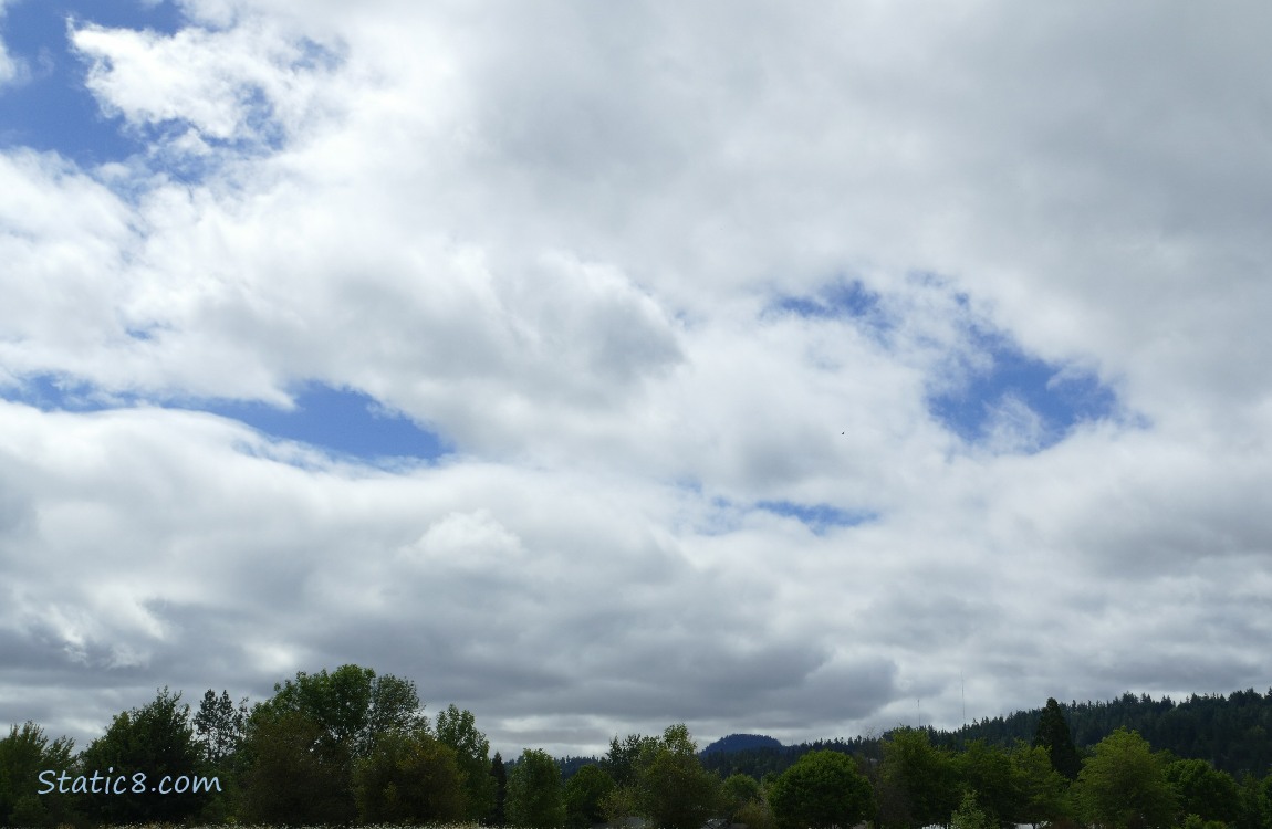 White and grey sky with bits of blue