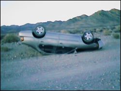 Flipped Car