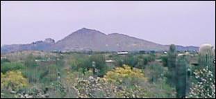 A view of Camelback Mountain from the Garden